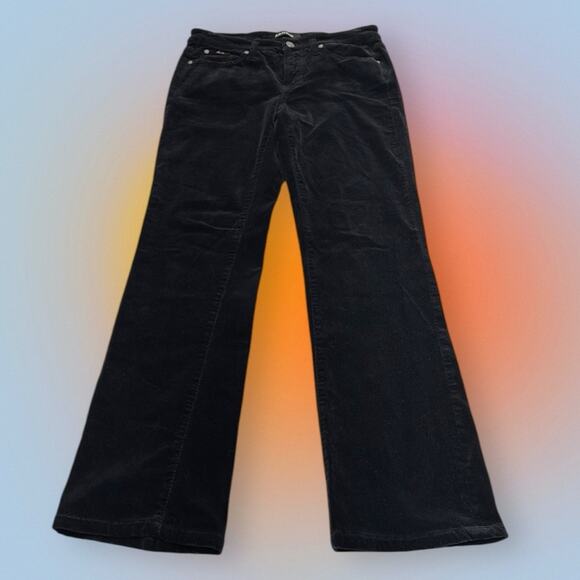 CAMBIO Women’s 6 Black Velour Straight Jeans - Picture 2 of 5